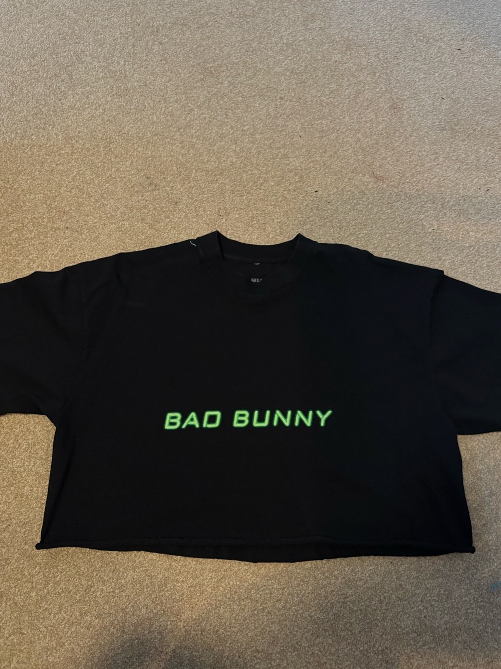 Bad Bunny YHLQMDLG cropped tshirt